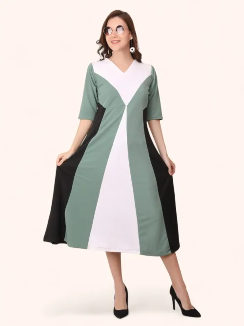 Cotton Women Grey Long Dress